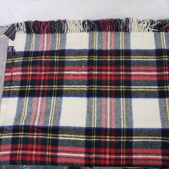 Prince of Scots Throw Tartan Tweed Fluffy Plaid Fringe Wool Blanket - Picture 6 of 8